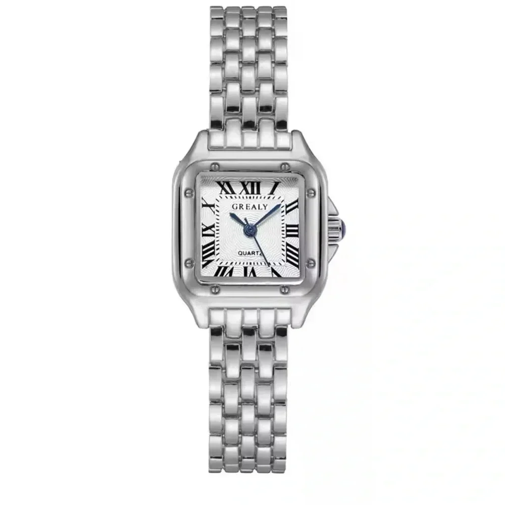 Panthere Classic Rectangle Stainless Steel Watch